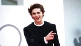 Aktor Timothee Chalamet di acara pemutaran perdana film "Dune" di festival film Venice di Italia (dok: Joel C Ryan/Invision/AP)