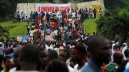Une manifestation à Abidjan, Côte d'Ivoire 18 octobre 2016.