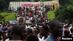 Une manifestation à Abidjan, Côte d'Ivoire 18 octobre 2016.