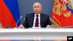 资料照：俄罗斯总统普京在克里姆林宫