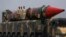 FILE - A Pakistani-made Shaheen-III missile that is capable of carrying nuclear warheads is displayed during a military parade to mark Pakistan National Day, in Islamabad, on March 23, 2022. 