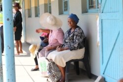 Women queue to vote in Gaborone on Oct. 23 during Botswana's general election. (Mqondisi Dube/VOA)