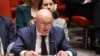 Russia's Permanent Representative speaks during a meeting of the UN Security Council addressing the continuing conflict between Russia and Ukraine at U.N. headquarters in New York City, November 18, 2024. 