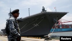지난달 스리랑카 콜롬보항에 정박해 있는 일본 해상자위대 최대 구축함인 ‘가가’호. 