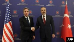 Энтони Блинкен и Хакан Фидан в Министерстве иностранных дел Турции в Анкаре, 6 ноября 2023