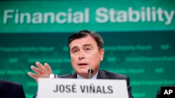 FILE - International Monetary Fund (IMF) shows IMF Financial Counselor and Director Jose Vinals, of Spain.