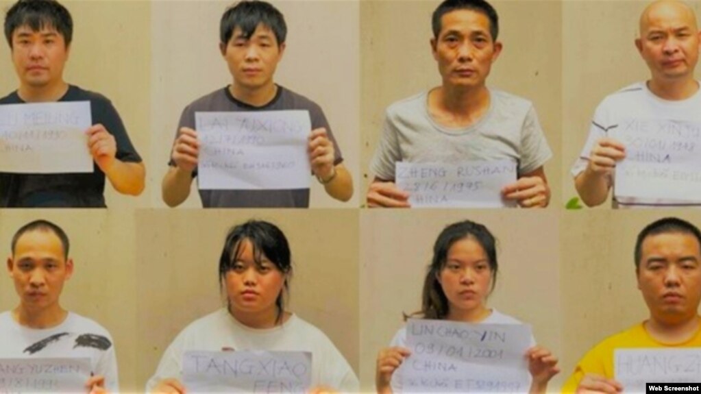 Một số người Trung Quốc nhập cảnh vào TP Hồ Chí Minh trái phép được đưa đi cách ly. Photo CAND.