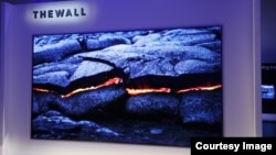 Samsung’s “The Wall” is a 146-inch modular television with MicroLED technology.