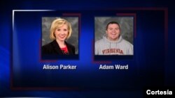 Alison Parker, izquierda y su compañero Adam Ward, derecha.