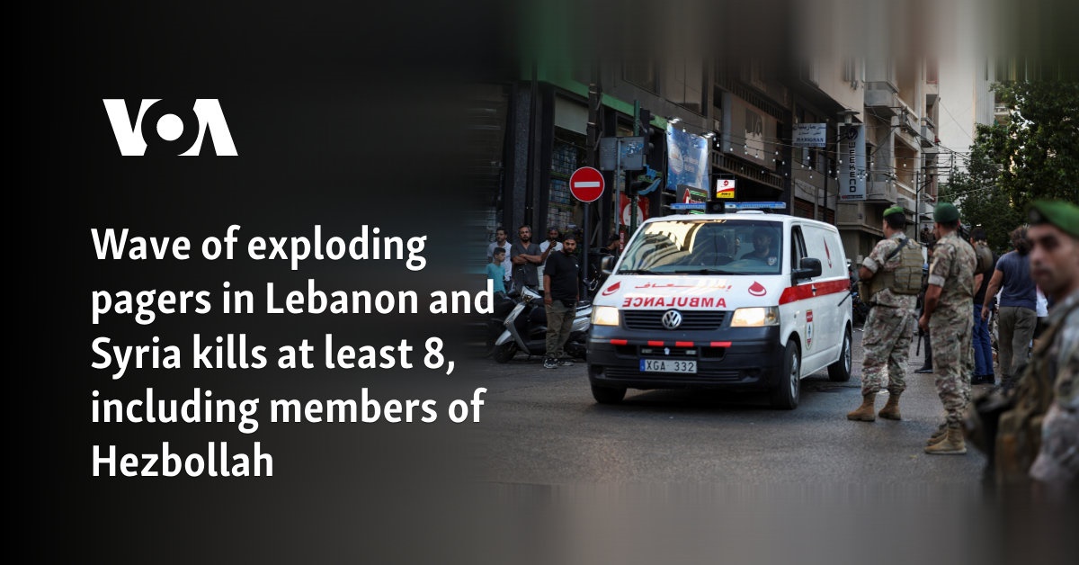 Wave of exploding pagers in Lebanon and Syria kills at least 8, including members of Hezbollah