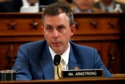 Rep. Kelly Armstrong, R-N.D., speaks during a gathering of the House Judiciary Committee on Capitol Hill, Dec. 12, 2019, in Washington.