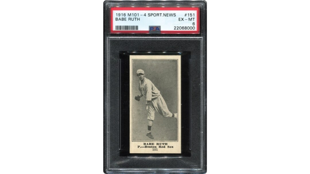 A Babe Ruth card that could set a new world record is part of a baseball  card collection valued at $20 million going up for auction
