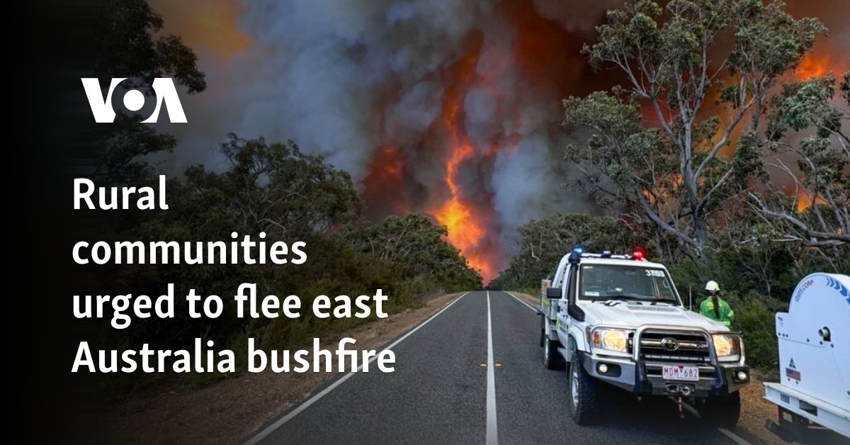 Rural communities urged to flee east Australia bushfire