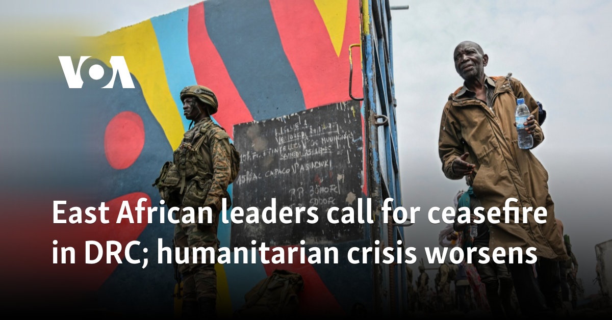 East African leaders call for ceasefire in DRC; humanitarian crisis worsens