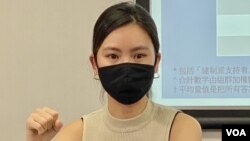 盧睿敏表示民調結果反選舉代表性非常薄弱，容易被操控。 (美國之音 / 湯惠芸)