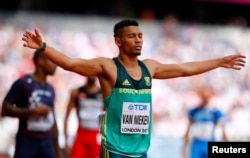 Le Sud-Africain Wayde van Niekerk, à Londres, le 5 août 2017.