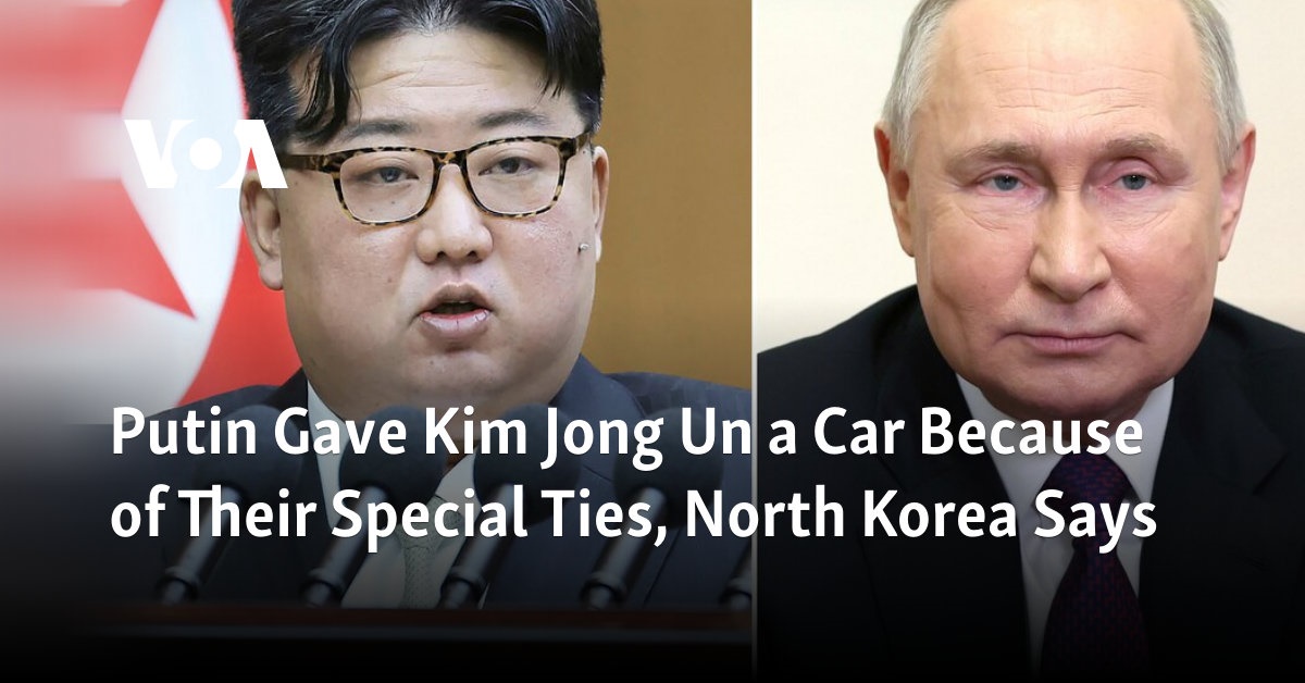 Putin Gave Kim Jong Un a Car Because of Their Special Ties, North Korea Says