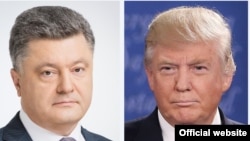 페트로 포로셴코 우크라이나 대통령(왼쪽)과 도널드 트럼프 미국 대통령 당선인. (자료사진)