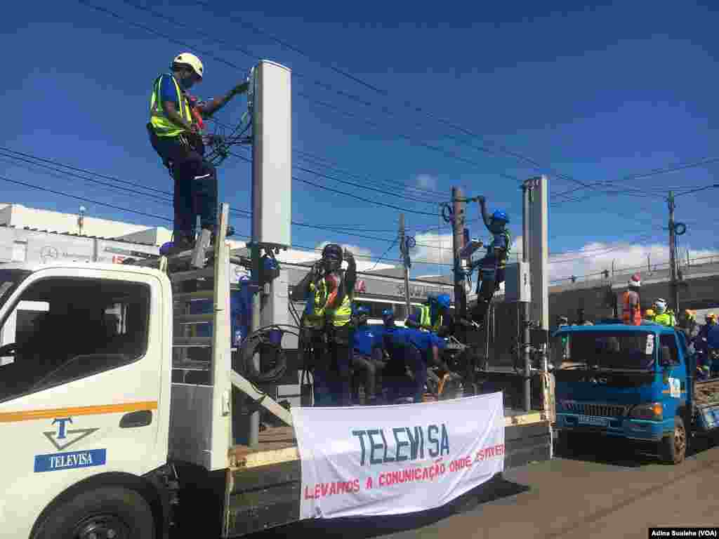 Celebração do 1º de Maio na cidade de Nampula, em Moçambique 