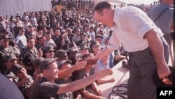 Comedian Bob Hope visits U.S. troops in South Vietnam in 1964