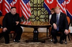도널드 트럼프 미국 대통령과 김정은 북한 국무위원장이 지난해 2월 베트남 하노이에서 2차 정상회담을 열었다.