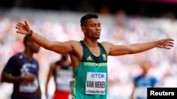 Le Sud-Africain Wayde van Niekerk, à Londres, le 5 août 2017.