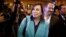 Guatemalan presidential candidate Sandra Torres arrives for a news conference in Guatemala City, Sept. 7, 2015. 