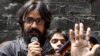 Indian political cartoonist Aseem Trivedi speaks after he was released from jail on bail in Mumbai, India, September 12, 2012.