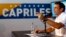 Venezuela's opposition leader Henrique Capriles talks to the media during a news conference in Caracas, Apr. 24, 2013. 