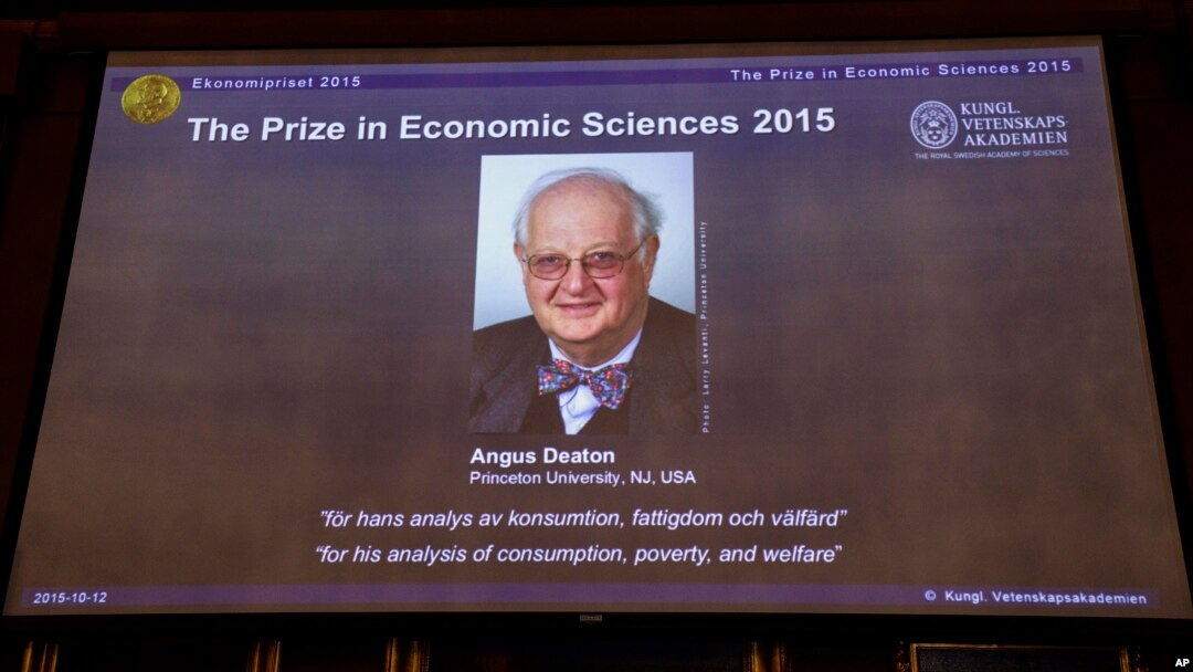 Komite seleksi hadiah Nobel "Royal Swedish Academy of Sciences" mengumumkan Angus Deaton, sebagai pemenang Hadiah Nobel Ekonomi tahun 2015 hari Senin (12/10).