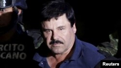 ຣາຊາຄ້າຢາເສບຕິດ Joaquin 'El Chapo' Guzman. 