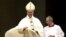Pope Francis leaves at the end of a mass in Saint Peter's basilica at the Vatican, Feb. 2, 2016. 