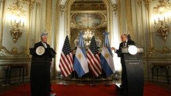 El secretario de Estado de EE.UU., Rex Tillerson, ofreció una conferencia de prensa conjunta con su homólogo argentino, Jorge Faurie, como parte de su gira por varios países de Latinoamérica.