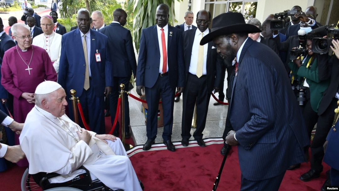Papa Fransisko yasabye abayobozi muri Sudani y'epfo kurushaho guharanira amahoro mu gihugu