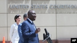 Attorney Ben Crump speaks during a news conference, July 15, 2020 in Minneapolis announcing a civil lawsuit against the city of Minneapolis and the officers involved in the death of George Floyd.