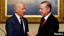 Joe Biden'ın başkan yardımcılığı yaptığı dönemde (Kasım 2014) Cumhurbaşkanı Erdoğan'la İstanbul'da yaptığı görüşme
