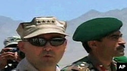 Admiral James Stavridis at Camp Blackhorse, outside Kabul, 27 May 2010