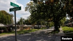 FILE - A quiet street is seen in Livonia, Michigan, Oct. 9, 2019. Thirteen nuns from a Roman Catholic convent in Livonia have died from coronavirus since April 10, 2020.