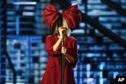 Sia performs at Shining a Light: A Concert for Progress on Race in America at the Shrine Auditorium in Los Angeles.