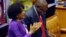 FILE: UCyril Ramaphosa loNkosazana Baleka Mbete edale lephalamende eCape Town, South Africa, Feb. 15, 2018.