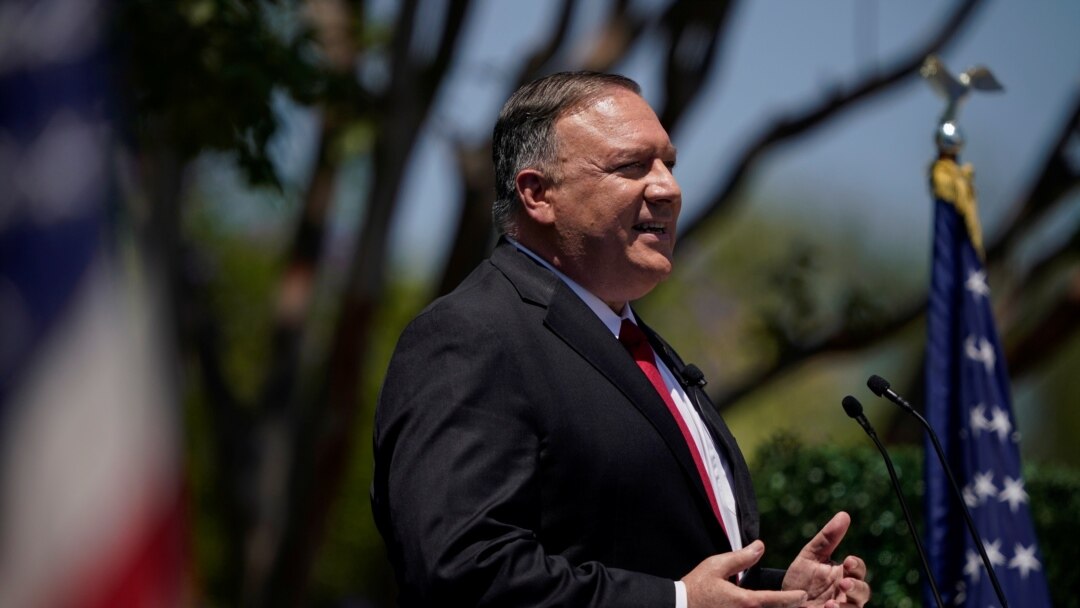 美國國務卿蓬佩奧Mike Pompeo2020年7月23日在尼克松總統圖書館發表美中關係演講(路透社)