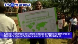 VOA60 Africa - Kenya: Hundreds of climate change protesters gathered at Nairobi’s Uhuru Park