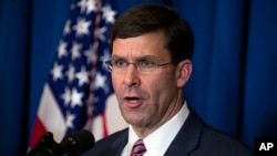 Defense Secretary Mark Esper says, Jan. 2, 2020, Iran or its proxy forces may be planning further strikes on American interests in the Middle East.