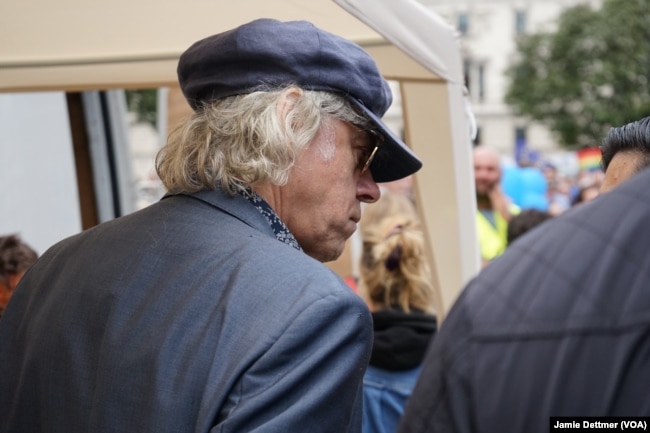 Rock star Bob Geldof prepares to speak to the pro-European Union rally held in London, July 2, 2016.