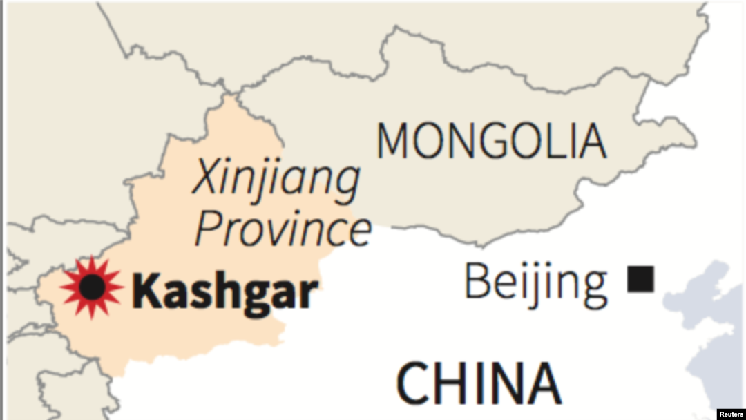 Polisi China menembak mati 14 orang dalam bentrokan di dekat kota Kashgar, provinsi Xinjiang, Minggu (15/12). Dua polisi dilaporkan tewas dalam insiden tersebut.