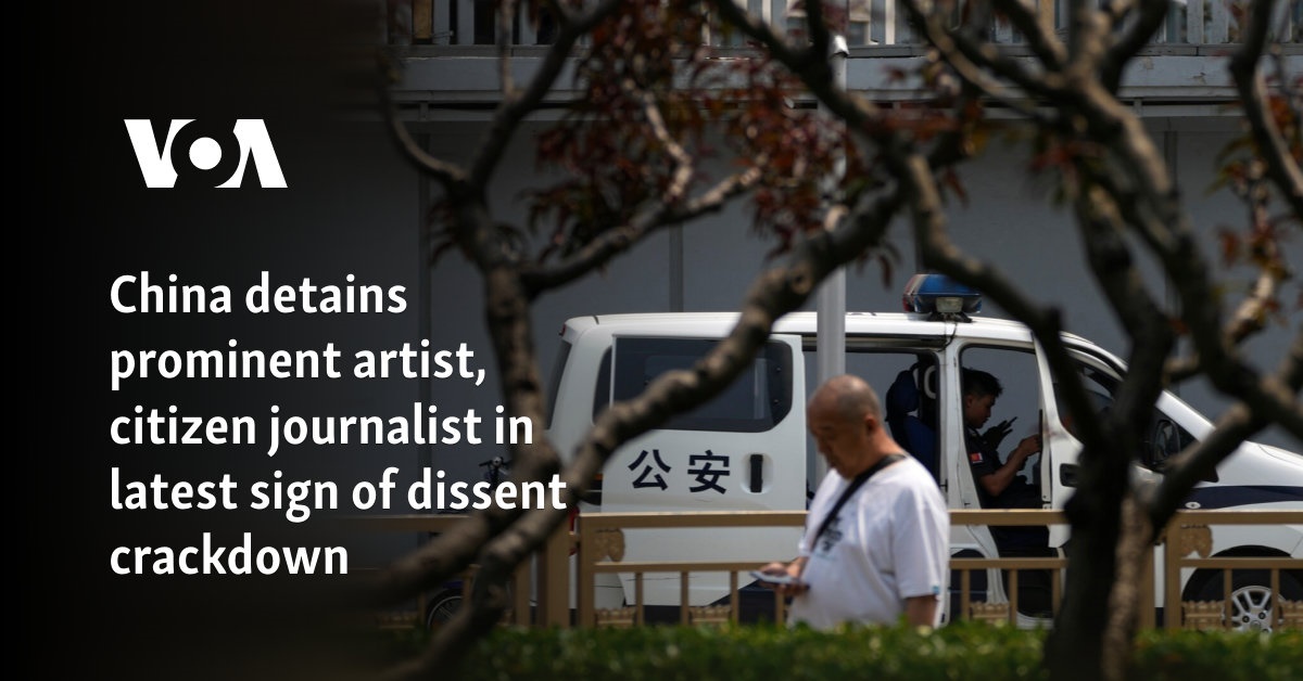 China detains prominent artist, citizen journalist in latest sign of dissent crackdown