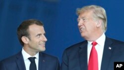 Serokê Amerîka Donald Trump û serokê Fransa Emmanuel Macron