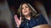 US Vice President and 2024 Democratic presidential candidate Kamala Harris speaks on the fourth and last day of the Democratic National Convention (DNC) at the United Center in Chicago, Illinois, on August 22, 2024.