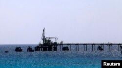 The Zueitina oil terminal, about 120 km west of Benghazi, Libya, is one of several that has been closed down by labor strife.