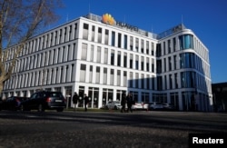 General view of the German headquarters of China's telecommunications giant Huawei Technologies in Duesseldorf, Germany, Feb. 18, 2019.